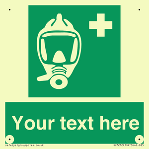 Custom sign safe condition Emergency escape breathing device